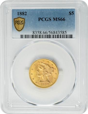 1882 $5 MS66 PCGS