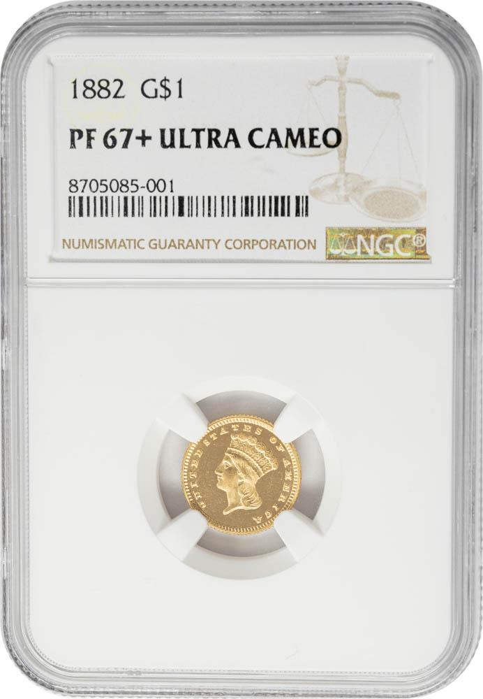1882 G$1 PR67+DCAM NGC
