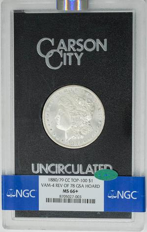 1880/79-CC $1 Reverse of 1878 GSA Hoard MS66+ NGC