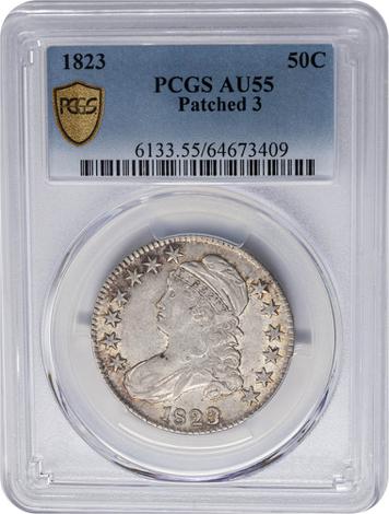 1823 Capped Bust 50c - Patched 3