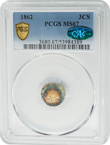 1862 Three Cent 3CS