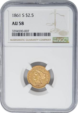 1861-S $2.5 Liberty