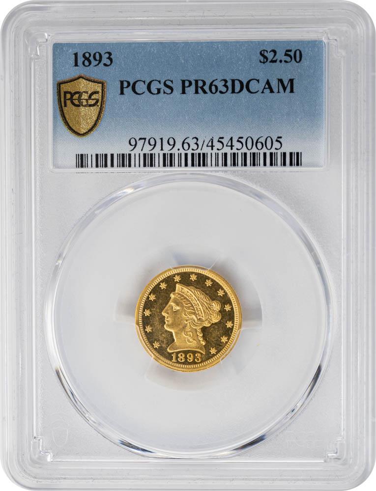 1893 $2.50 PR63DCAM PCGS