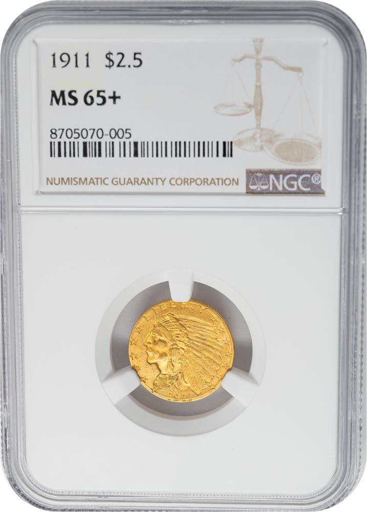 1911 $2.50 MS65+ NGC