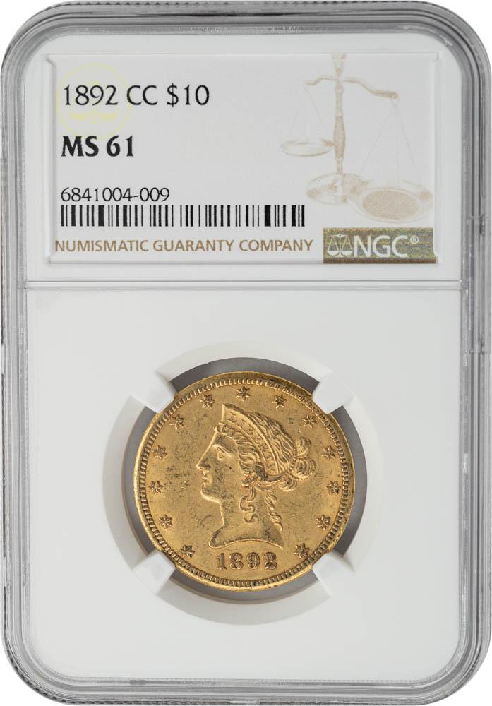 1892-CC $10 MS61 NGC