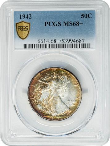 1942 50C MS68+ PCGS