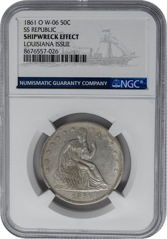 1861-O W-06 Seated Liberty 50c