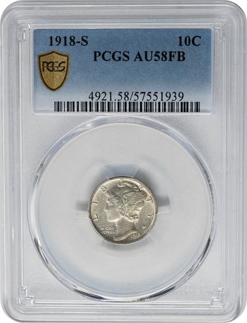 1918-S Mercury 10c