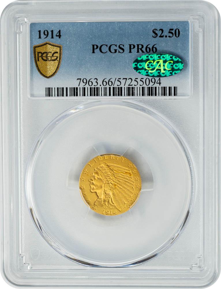 1914 $2.50 PR66 PCGS