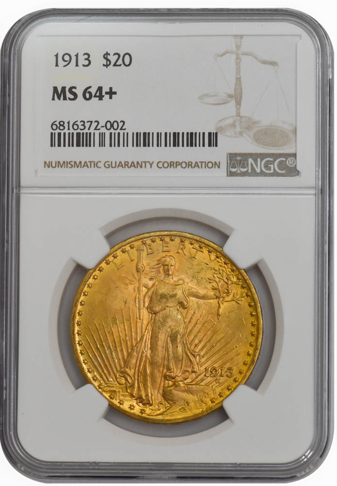 1913 $20 MS64+ NGC