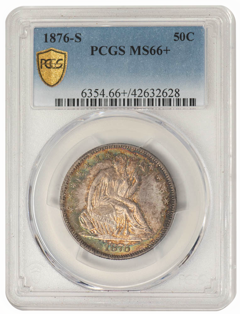 1876-S 50C MS66+ PCGS