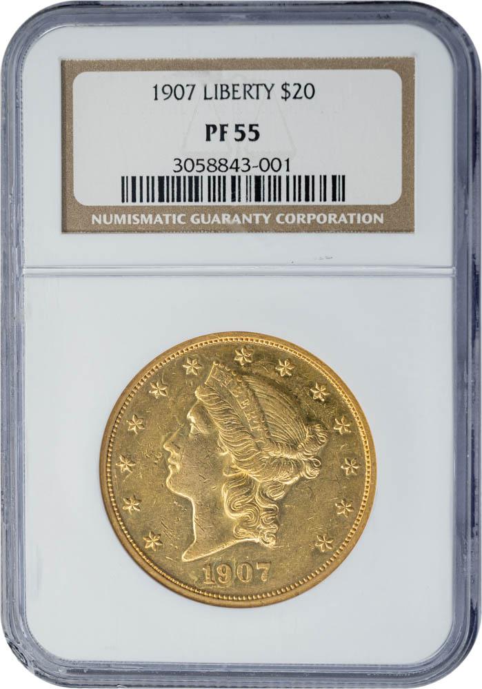 1907 $20 Liberty PR55 NGC