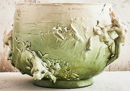 Monumental Figural Cachepot, 1892 French