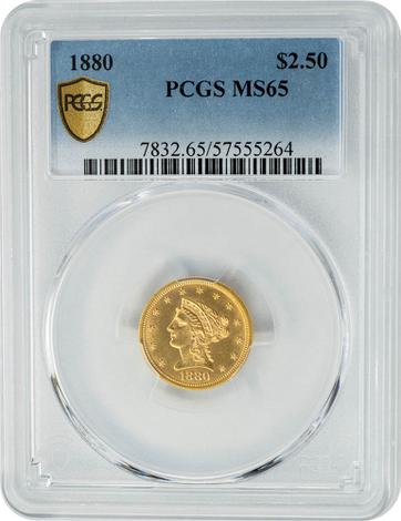 1880 $2.50 MS65 PCGS