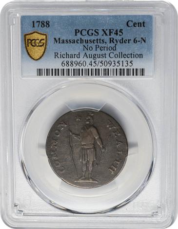 1788 Massachusetts, Ryder 6-N Cent - No Period