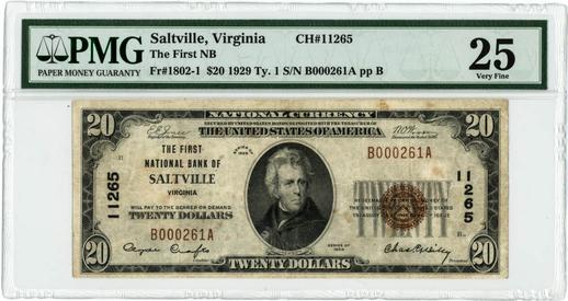 Saltville, Virginia $20 FR. 1802-1