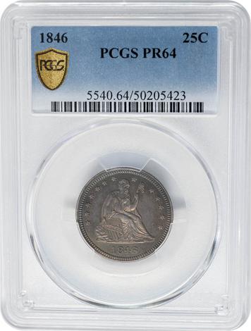 1846 25C PR64 PCGS