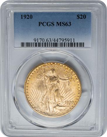 1920 $20 St. Gaudens
