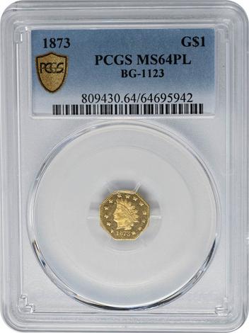 1873 California Fractional Gold $