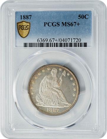 1887 Seated Liberty 50c