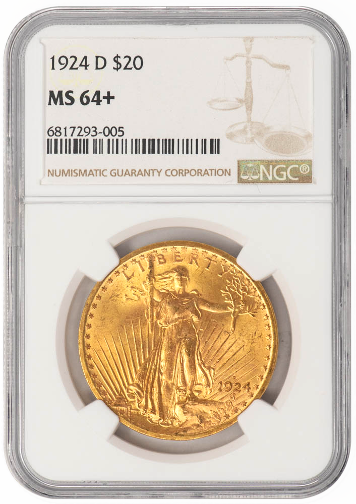 1924-D $20 MS64+ NGC