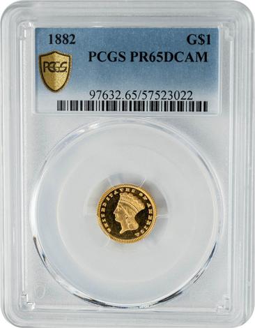 1882 G$1 PR65DCAM PCGS
