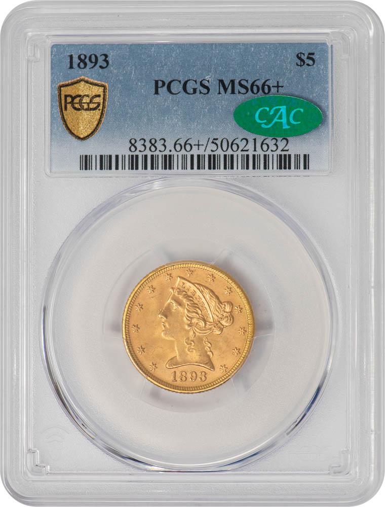 1893 $5 MS66+ PCGS