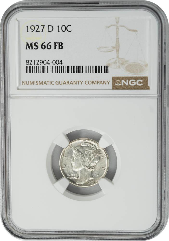1927-D 10C MS66FB NGC
