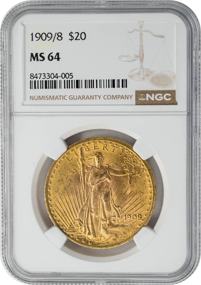 1909/8 $20 MS64 NGC