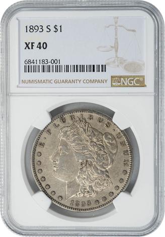 1893-S $1 XF40 NGC