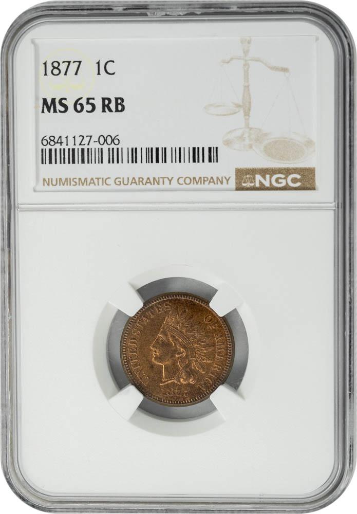 1877 1C MS65RB NGC