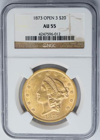 1873 $20 Liberty - Open 3