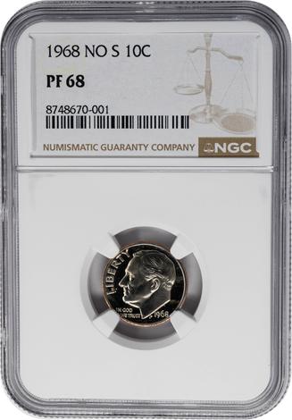 1968 Roosevelt 10c - No S