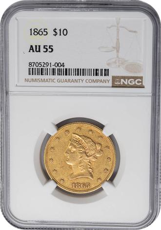 1865 $10 Liberty