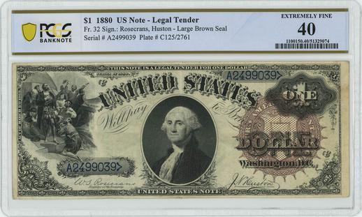 1880 FR. 32 $1 US Note - Legal Tender