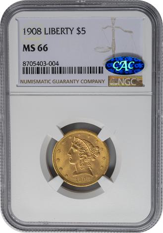 1908 $5 Liberty