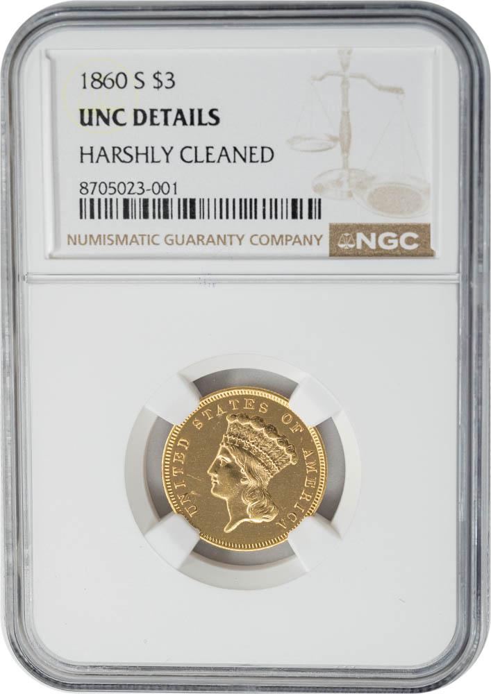 1860-S $3 NGC Details