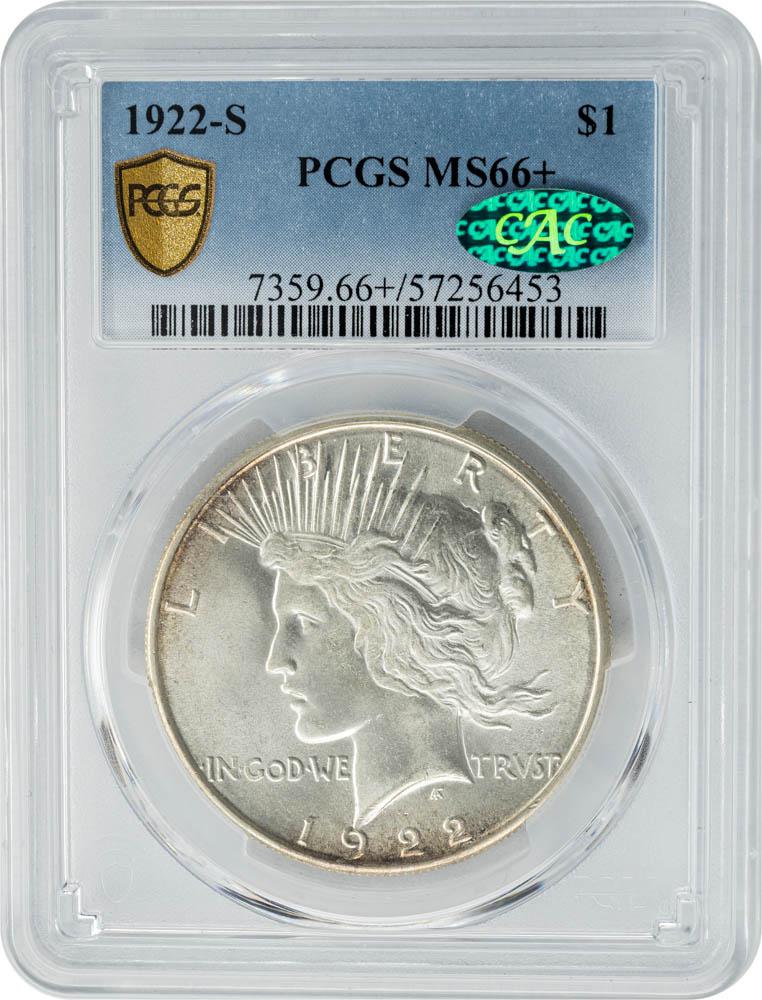 1922-S $1 MS66+ PCGS